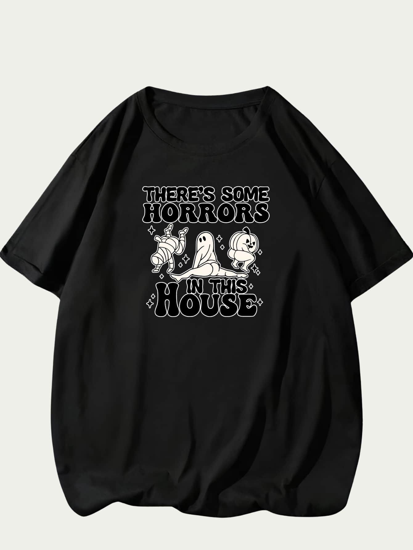 There Is Some Horrors T-Shirt Unisex Streetwear Printed T-Shirt - màu đen - Xem 1