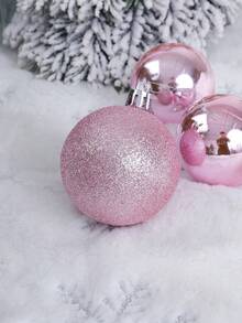 2 套，56 件/套粉色圣诞饰品，圣诞树装饰，带挂绳的圣诞球，适用于圣诞树、节日、婚礼、派对、家居装饰，4/5/6 厘米（1.6/2/2.4 英寸）防碎圣诞树饰品，闪闪发光的节日挂饰 - 粉色 - 查看 8