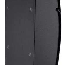 Letter Box With Viewing Windows, Post Box Wall Mounted Lockable, Weatherproof Post Box With 4 Keys Sleek Curvy Modern Letterbox For Keep Your Mail - Black - View 3