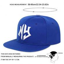 1Piece Men NG Letter Embroidered Hip Hop Hat Outdoor Adjustable Sunscreen Leisure Hat Spring Summer Travel Tourism Beach Vacation - 藍色 - 查看 4