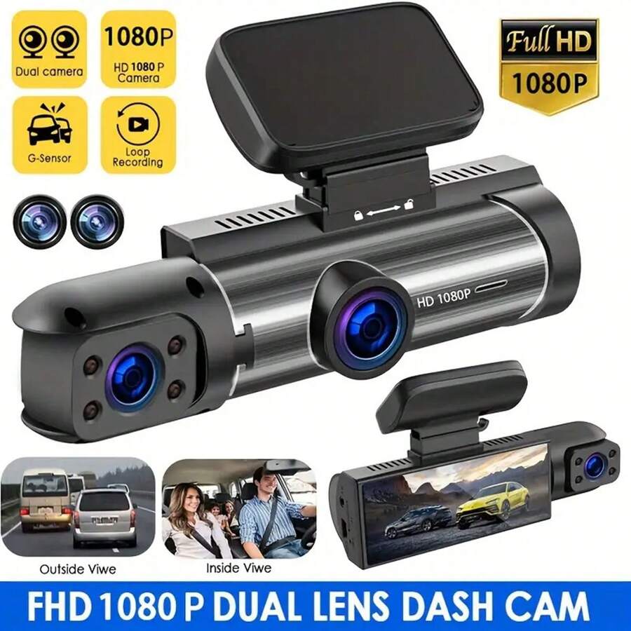 Car Dashcam With 32 GB Memory Card, Full HD Dash Camera For Car, HD