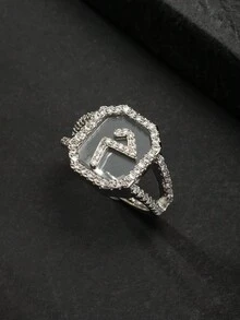 1 Chiếc Nhẫn Chữ Cái Ả Rập Dành Cho Nam Doanh Nhân Phù Hợp Để Đi Làm Việc - Nhiều màu - Xem 6