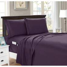 Mocassi 4-Piece Smart Sheet Set,  Soft Egyptian Quality Wrinkle And Fade Resistant With Side Storage Pockets On Fitted Sheet - 白色 - 查看 6