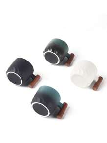 1 pièce / 2 pièces / 4 pièces Tasse à café italienne en céramique avec manche en bois, tasse à thé avec manche en santal, infuseur à thé et couvercle, tasse à thé en céramique avec manche en bois japonais, petite tasse à café en porcelaine avec dégradé de glaçure, petite tasse à thé de type Kung Fu en céramique. Coffret cadeau adapté pour le thé de l'après-midi, tasse à expresso italienne, mini tasse à café japonaise simple - Multicolore - Voir 9