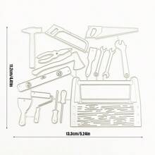 4 件工具形金属切割模具模板，压花模具模板，用于制作卡片、剪贴簿、相册工艺品、压花工具、DIY 材料 - 銀色 - 查看 10
