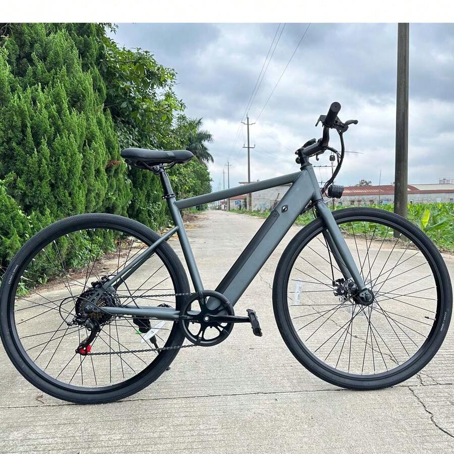 Electric Bike Mountain Bicycle For City Riding, 400W Motor/36V/7.8AH, Top Speed 25mph, 35 Mile Long Range, 700C X 42C Slim Tires, 7 Speed/Dual Mechnical Disc Brake Dirt Bike - 查看 1