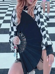 1 件功夫舞蹈扇，纯色方形折扇 - 经典款式功夫扇，适合太极、中国舞和武术 - 彩色 - 查看 8