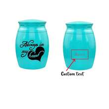 Bộ quà tặng tưởng niệm thú cưng tùy chỉnh, khắc tên, ngày tháng, trái tim hoặc bảng chữ cái chim, bình đựng tro cốt, kỷ vật hỏa táng - Nhiều màu - Xem 6