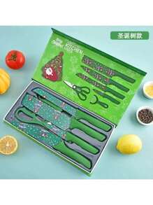 Bộ dao Giáng sinh Bộ bùa ngày lễ 6 món Giáng sinh - Nhiều màu - Xem 5