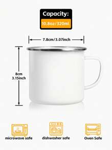 1pc, Personalized 11oz Enamel Coffee Mug, Thank You Custom Ceramic Mug, Summer And Winter Wine Set, Birthday Gift, Holiday Gift, Thanksgiving Gift, Christmas Gift - Multicolor - View 4