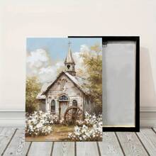 Rustic Wooden Framed Artwork: Vintage Farmhouse Poster - Suitable For Family Office, Bathroom, Living Room, Bedroom, And Dining Room