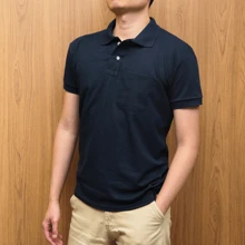 Men's Basic Polo Shirt With Pocket - Màu xanh hải quân - Xem 2
