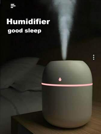 220ml Mini Water Drop Humidifier, Non-Rechargeable Version, Household/Office USB Powered Atmosphere Light Quiet Humidifier