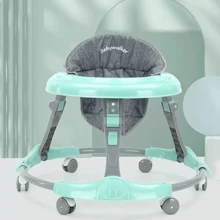 NetHong Adjustable Baby Walker Rocker Bouncer Foldable Feeding Tray Music Lights Model~