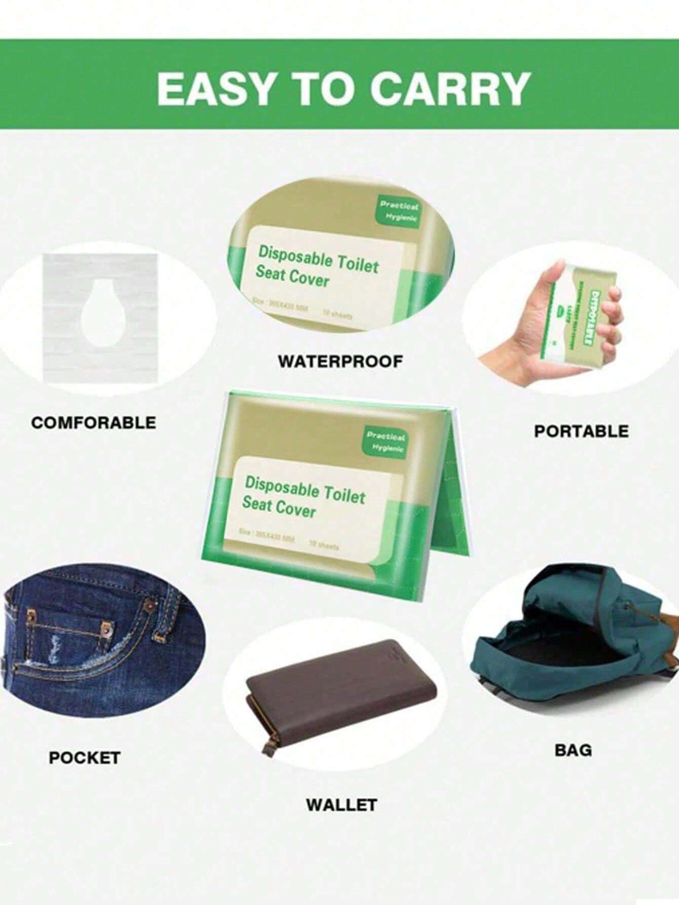 Toilet Seat Cover Disposable Flush Paper Travel Toilet Seat Cover