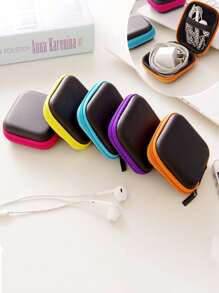 收纳盒/收纳袋 便携式数据线 旅行电子产品收纳包 便携式耳机盒 多色可选 适用于手机数据线和耳机线 商务旅行 学校 学院 办公室 学校用品 学校配件 返校 大学生收纳包 旅行必备品 返校