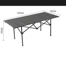 Fold Up Lightweight Camping Table, 4-6 Person Portable Roll Up Table With Carry Bag For Outdoor - Multicolor - View 12