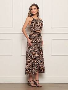 Women's Set Wrap Skirt With Cropped Casual Women's Fashion Blogger - 米色 - 查看 5