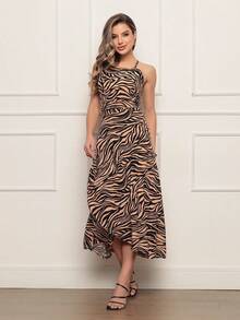 Women's Set Wrap Skirt With Cropped Casual Women's Fashion Blogger - 米色 - 查看 1