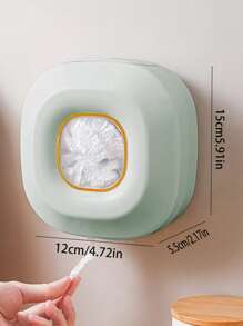 1 pieza Dispensador de película plástica montado en la pared sin taladrar, caja de almacenamiento para envoltura desechable de alimentos, caja antipolvo, decoración del hogar, regalos de Navidad, regalos para el hogar, decoración de la habitación