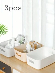 10 件/2 件/3 件/1 件塑料多用途收纳盒，零食、玩具、化妆品、桌面、厨房收纳盒 - 粉色 - 查看 14