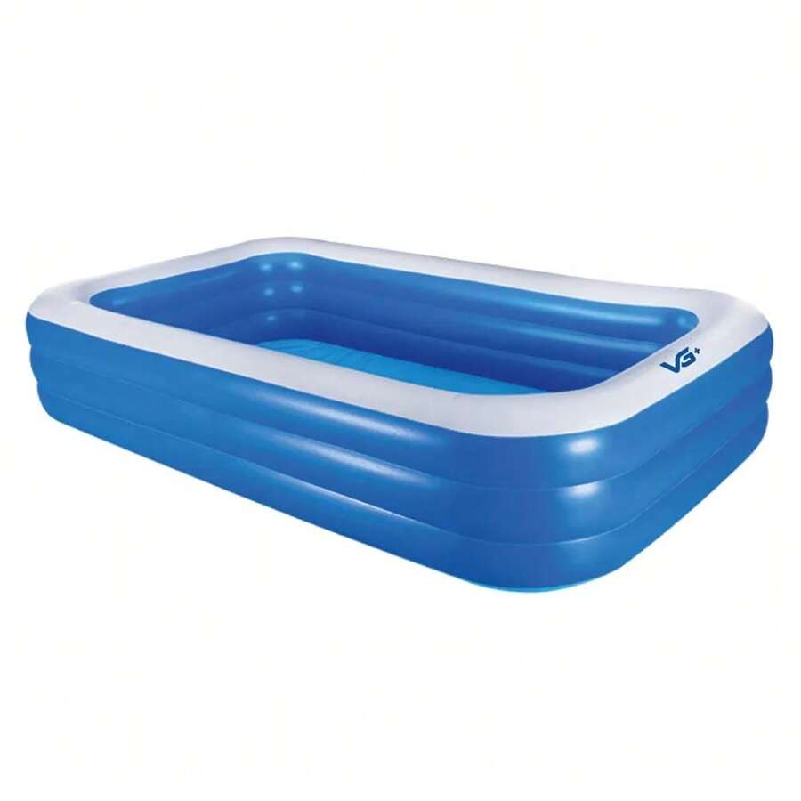 VG Plus Blue Rectangular Inflatable Pool 540 Liters PVC VG+ - Màu xanh lam - Xem 1