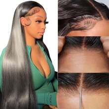 Put On And Go Glueless Wigs Human Hair Pre Plucked Pre Cut 6x5 Straight Lace Closure Wigs Human Hair Upgraded Glueless Wig Ready To Wear Glueless HD Lace Front Wigs For Women 200% Density - Natural Black - 查看 5