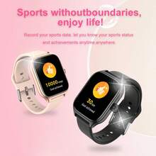 热门 1 件时尚女士 2.01 英寸 TFT 高清触摸屏智能手表，带硅胶表带，具有体温、天气预报、蓝牙、活动追踪、呼叫提醒、音乐播放器、心率监测、久坐提醒等功能，兼容 Android 和 IOS，适合送礼、运动、聚会 - 彩色 - 查看 4