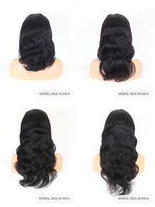 Tóc giả ren phía trước Body Wave 13x6 Tóc giả tóc người Body Wave trong suốt ren phía trước Tóc giả tóc người 180% mật độ được nhổ sẵn với tóc con Màu tự nhiên - SNatural - Xem 6