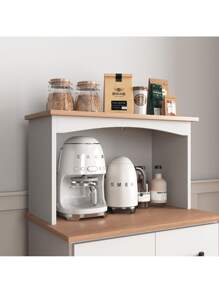 Wooden Kitchen Cabinet White Pantry Storage Microwave Cabinet,With Storage Drawer,Made Of Premium Mdf Board,Sturdy And Safety,Ample Storage Space,White.,Victory Store