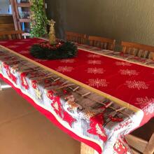 Christmas Tablecloth With Christmas Print For 4 Places 1.50m X 1.50m - 聖誕星星 - 查看 3