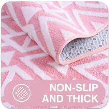 Ultra Soft Shaggy Rugs Memory Foam Bedroom Carpet, Plush Geometric Textured Area Rugs For Living Room Couch Dorm Decor