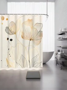 1 件时尚防水浴帘，适用于浴室装饰和窗户秋季装饰浴室配件返校 - 彩色 - 查看 2