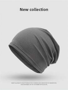 1pc Men's Outdoor Sports Bandana Scarf Hat Breathable Solid Color Minimalist Moisture Wicking Versatile Beanie Cap - Running Cap - View 8