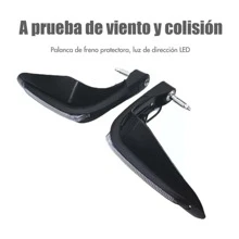 Cubre Puños Moto Handguars Motocicleta Con Luz Led Universal - Negro - Ver 5