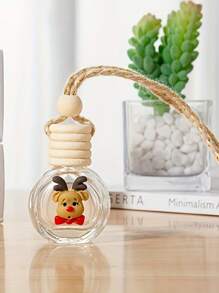 1/7件装玻璃圣诞汽车装饰：节日迷你瓶，带木盖和流苏 - 适合汽车或家居装饰 - 无异味圣诞装饰品，房间装饰，冬季圣诞装饰，家居圣诞礼物，圣诞装饰