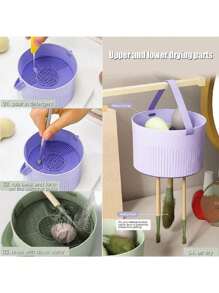 1pc Green Makeup Brush Cleaning Pad 3 In 1 Silicone Makeup Brush Cleaning Bowl With Brush Drying Rack Hanging Makeup Brush Cleaning Organizer Store And Air Dry