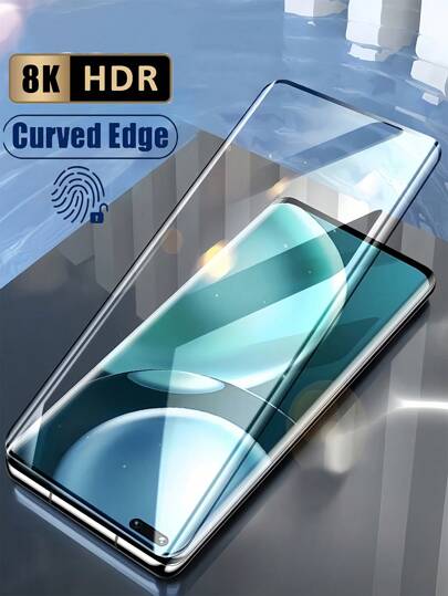2 件 3D 曲面钢化玻璃屏幕保护膜 玻璃膜 兼容三星 Galaxy/兼容小米/Redmi/兼容华为/Honor/POCO/Realme/OPPO/VIVO/OnePlus 无气泡，易于站立，牢固且不脱落。支持指纹解锁，耐用且不易碎