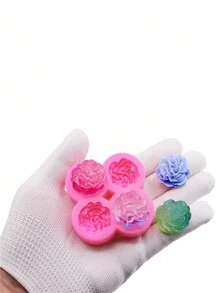 1 件粉色硅胶模具，迷你逼真花形硅胶模具，适用于 DIY 树脂工艺品珠宝配饰、发夹、发带、鞋子、手机壳、装饰树脂工艺品 - 粉色 - 查看 11