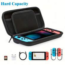 外壳兼容 Switch 和 OLED 型号保护性硬质便携式旅行手提箱外壳袋兼容 Switch 控制台 - 黑色 - 查看 5