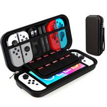 外壳兼容 Switch 和 OLED 型号保护性硬质便携式旅行手提箱外壳袋兼容 Switch 控制台 - 黑色 - 查看 1