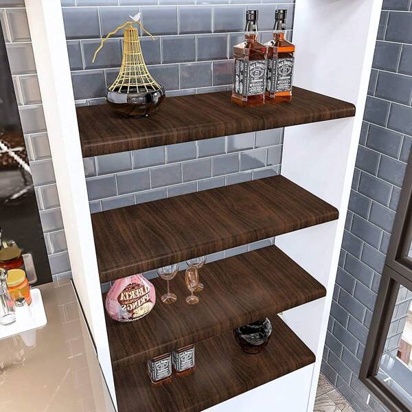 1 pezzo Carta da parati autoadesiva spessa effetto legno - impermeabile, rustica e facile da installare per ante di armadi, scrivanie e rinnovo di mobili - adesivo durevole, rimovibile e riutilizzabile