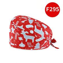 1 pezzo Cappello da infermiera in poliestere stampato, berretto da lavoro per costume e rappresentazione, regolabile e traspirante, adatto per medici pediatrici, adatto per Ognissanti e Natale, unisex