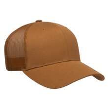Yupoong Flexfit Retro Snapback Trucker Cap (Caramel) - A - View 3