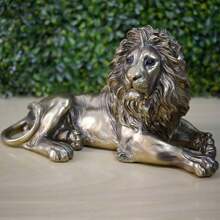 Lion Sculpture Decorative Statue Decoration Large - Đồng - Xem 3