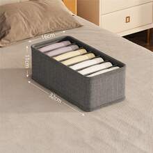 6/7/20Grids Underwear Storage Box Supplies Panty Storage Drawer Compartment Box Multifunction - Multicolor - View 3