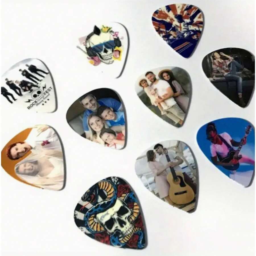 [Personalizada] Púa de guitarra personalizada con diseño único, accesorio de guitarra, regalo ideal para guitarristas, regalo para Navidad y Halloween
