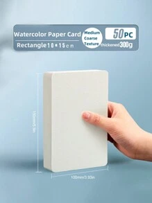 50/100 Pcs Blank Watercolor Paper,Thickening 300gsm For Professional Artists, Beginners Acrylics Watercolors,Gouache,Inks,Oil Paintings,PostCard Students Art Supplies Gift Best Choice Back To School Supplies Halloween Easter Christmas Card Drawing Tools