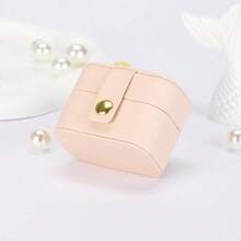 迷你戒指盒便携式耳环首饰盒皮革耳环戒指收纳紧凑型配件适合圣诞节、万圣节 - 彩色 - 查看 4