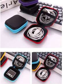 收纳盒/收纳袋 便携式数据线 旅行电子产品收纳包 便携式耳机盒 多色可选 适用于手机数据线和耳机线 商务旅行 学校 学院 办公室 学校用品 学校配件 返校 大学生收纳包 旅行必备品 返校